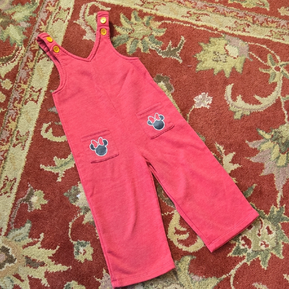 Disney Minnie Red Sweatpant Overalls